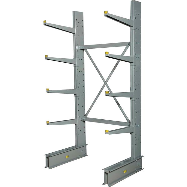 Global Industrial Single Sided Heavy Duty Cantilever Rack Starter, 2in Lip, 48inWx38inDx96inH 320822